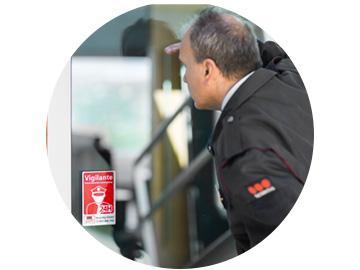 Vigilante Securitas en empresa